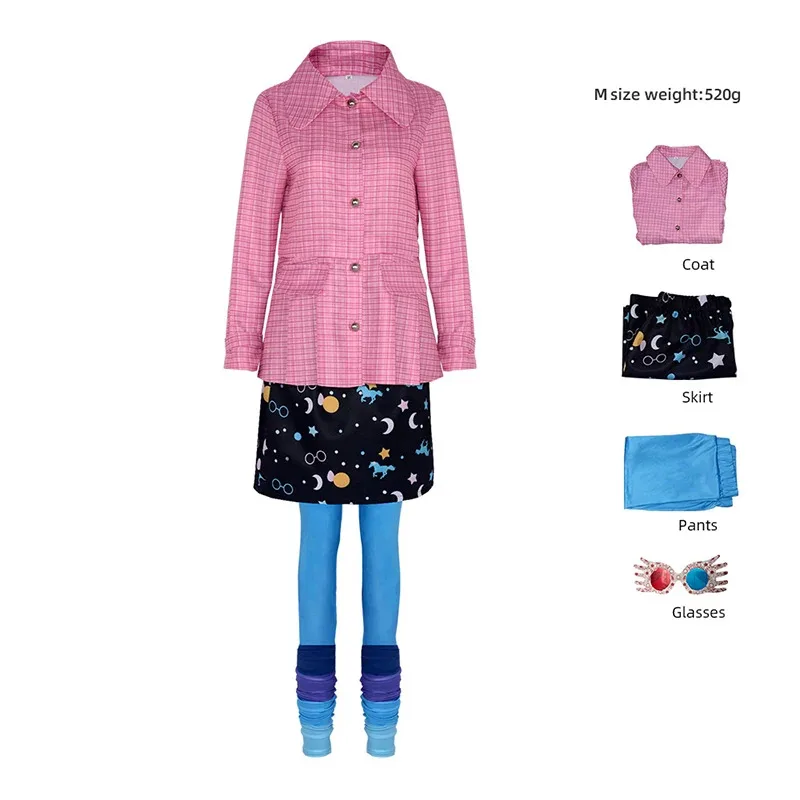 لونا Lovegood أزياء تنكرية أنيمي ماجيك معالج زي مدرسي لعب الأدوار هالوين عيد الميلاد كرنفال فستان الحفلات hyy.22