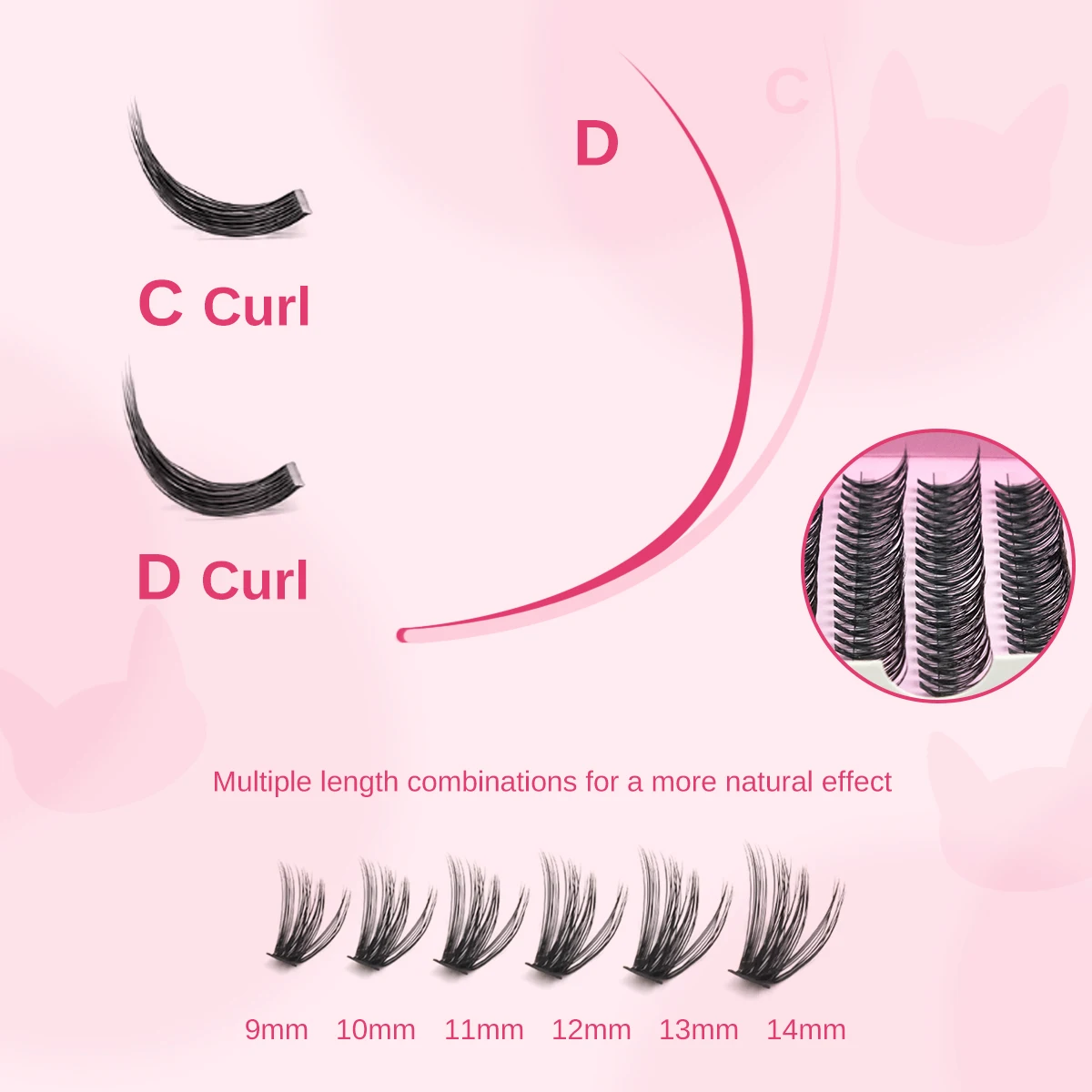 ARTSTAR 80 Bundels Wimpers Clusters Extensions 30D 40D 50D Lash Clusters 8-16mm Individuele Cluster Makeup Tools Cilia