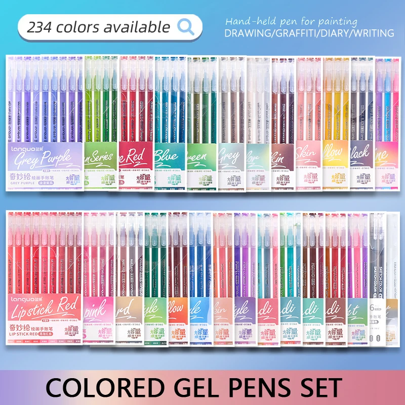 

9/45/72/99/207 Colors Multi-Color Handbook Pen 0.6mm Morandi Color Gel Pen Student Writing Painting Drawing Marker Pens Set