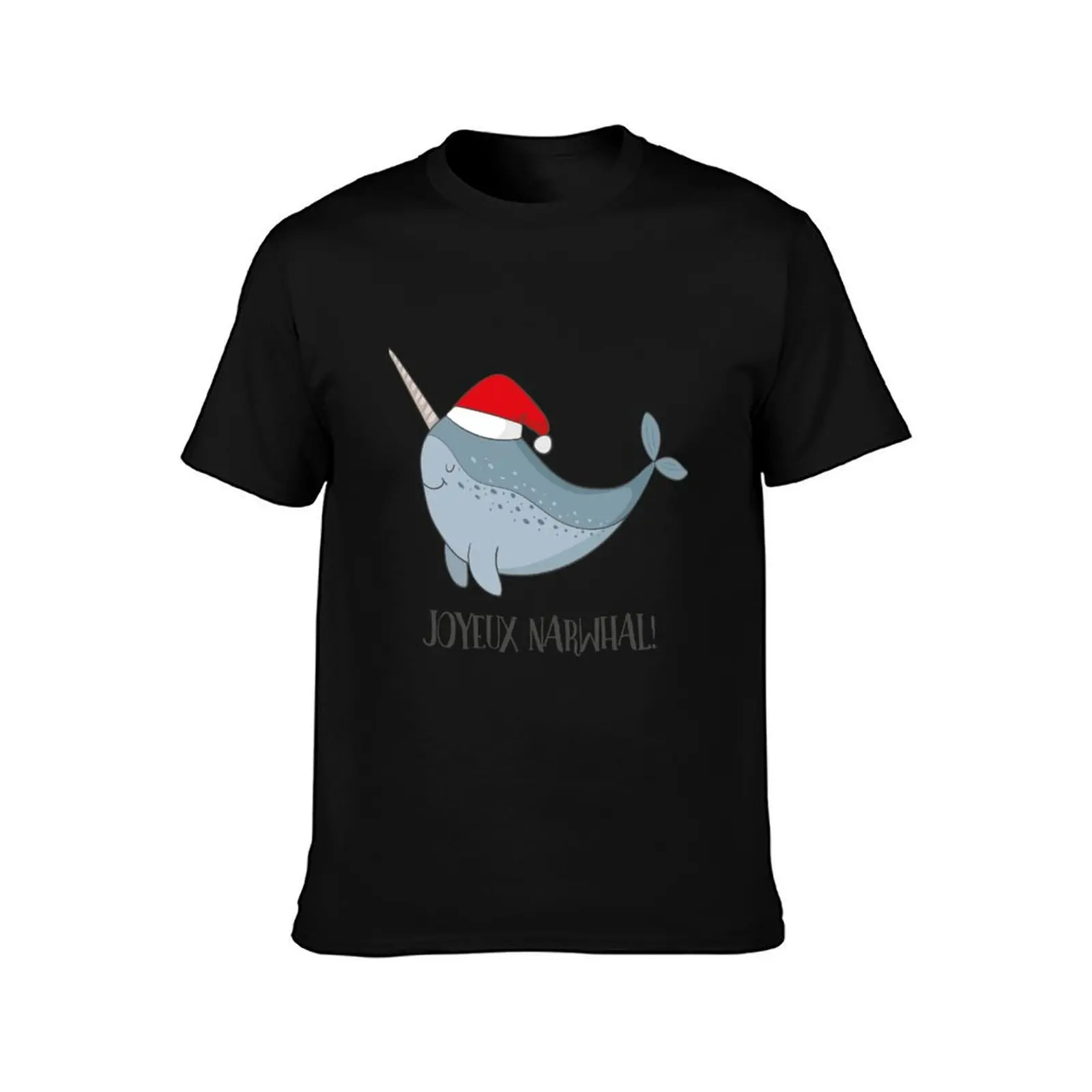 Joyeux Narwhal Cute Narwhal Whale Christmas T Shirt T-Shirt Plus Size Simple Casual Top T-Shirt