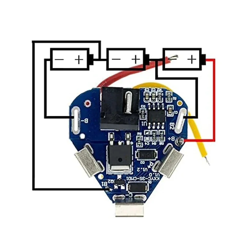 BMS Li-ion Bateria De Lítio Proteção Board, 18650 Power Bank Balancer, Equalizador Board para Broca Elétrica, 3S, 12.6V, 6A