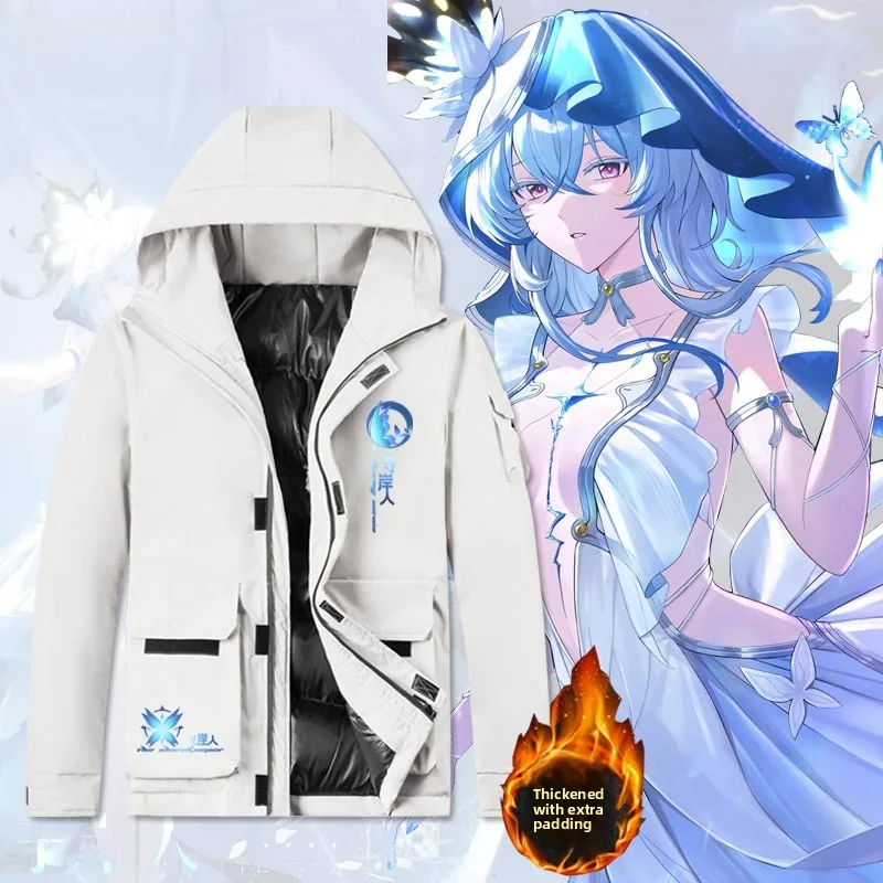 

Thiened Cotton Jaet Men's Winter Coat Game Character Surroundings Second B Cotton Clothes Youth Trend ort Sle