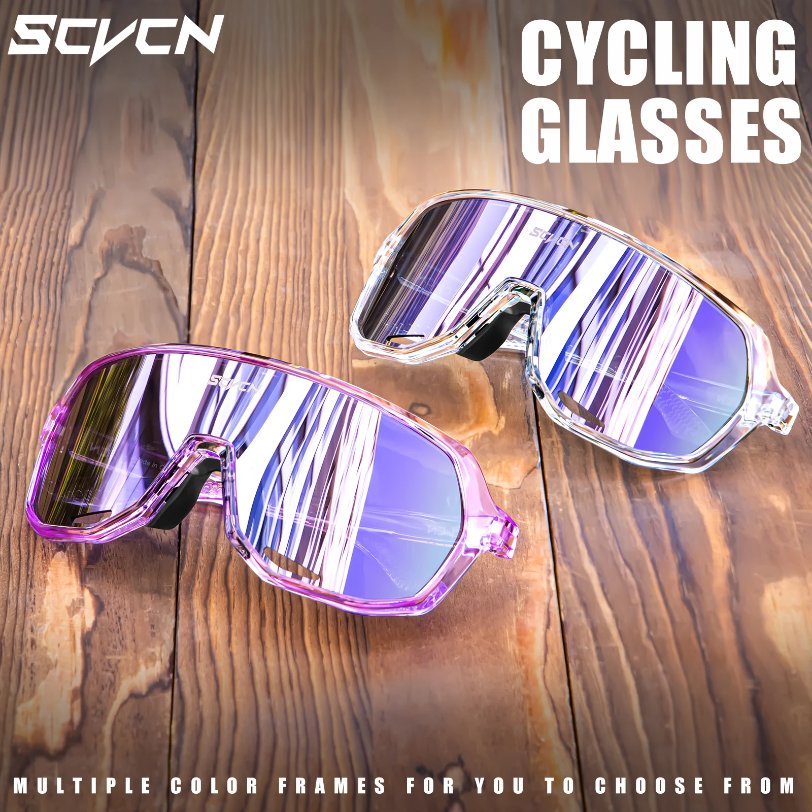 SCVCN Cycling Glasses Outdoor Bicycle Sunglasses Men MTB Cycling Goggles Women Road Bike Eyewear UV400 Running Glasses