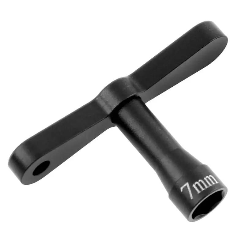 FBIL-Metal Wheel Hex 7Mm Nuts Sleeve Wrench Tool For 1/18 1/24 RC Crawler Car Upgrades TRX4M SCX24 AX24 FCX24 FCX24M Part Black