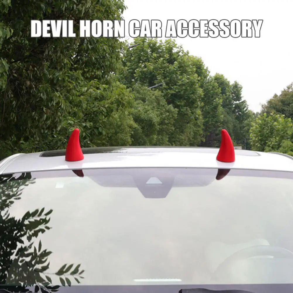 3d Devil Horns for Car Devil Horn Car Accessory 3d Devil Horn Car Sticker Set for Front Rear Bumpers Automotive for Halloween