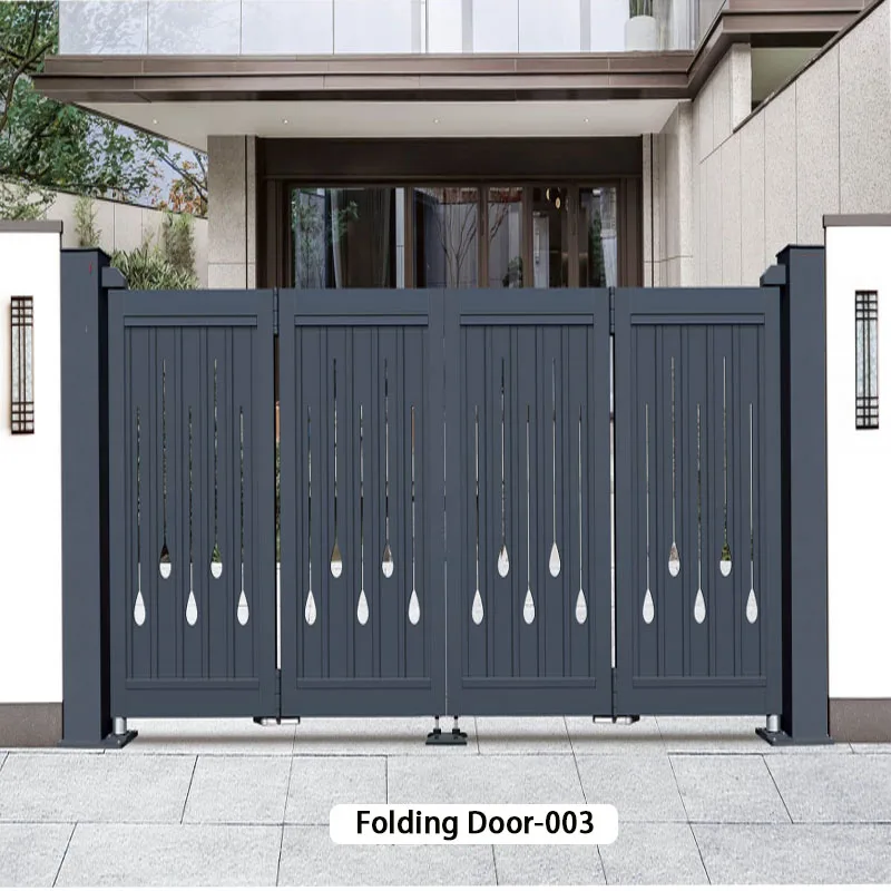 أحدث تصميم البوابة الأنيقة والعملية، بوابة ألومنيوم سوداء حديثة، شرائح أفقية، بوابة سياج حديقة معدنية #2