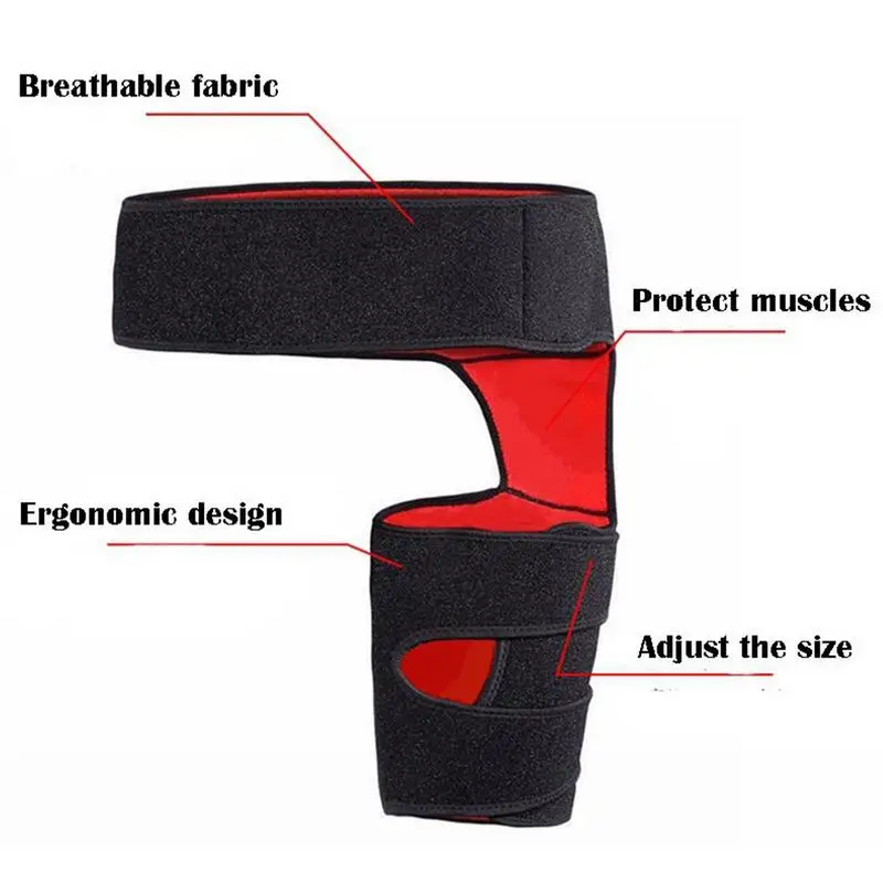 Groin Hip Brace Thigh Support Compression Wrap Belt Adjustable Sport Protect For Hamstring Muscles Joints Bodybuilding Women Men