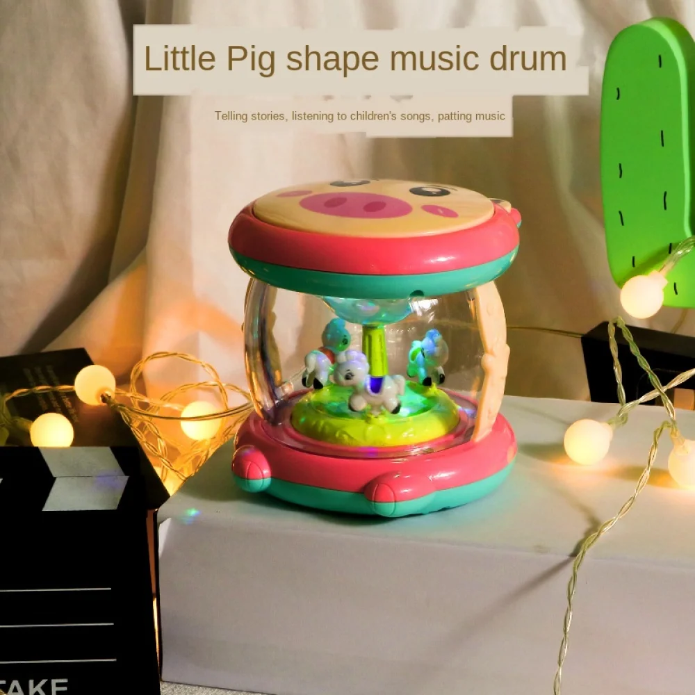 Kinder Hand Klap Drum Kloppende Drum Draaimolen Dromenbaby Met Lichte Muziek Puzzels Speelgoed Voor Pasgeboren Cadeau