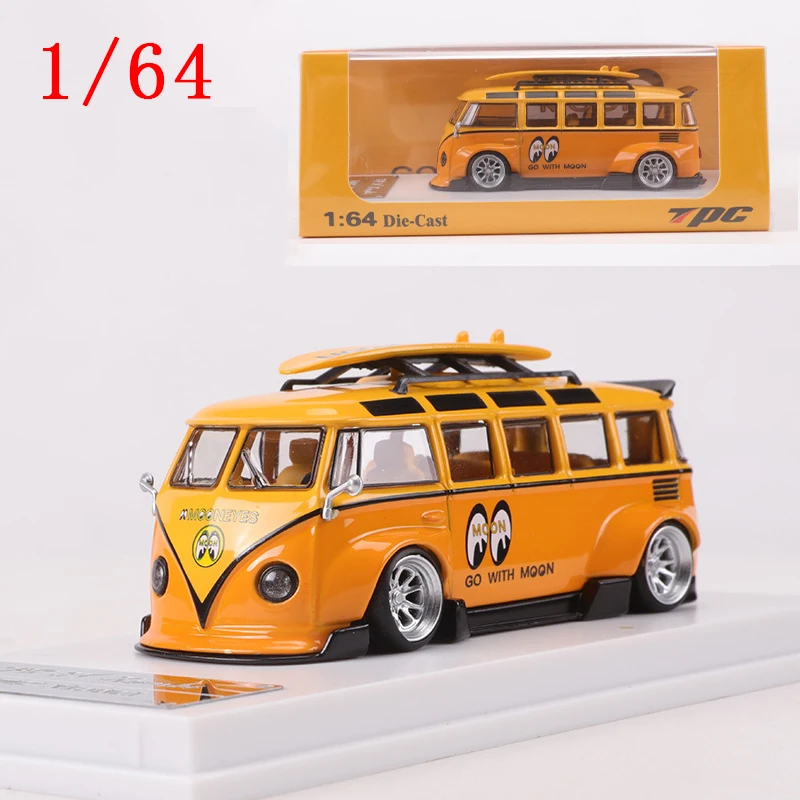 Diecast 1/64 Modello di Auto VW RWB T1 Modello di Auto in Lega T1 Bus Gioca Veicoli Giocattoli per Ragazzi