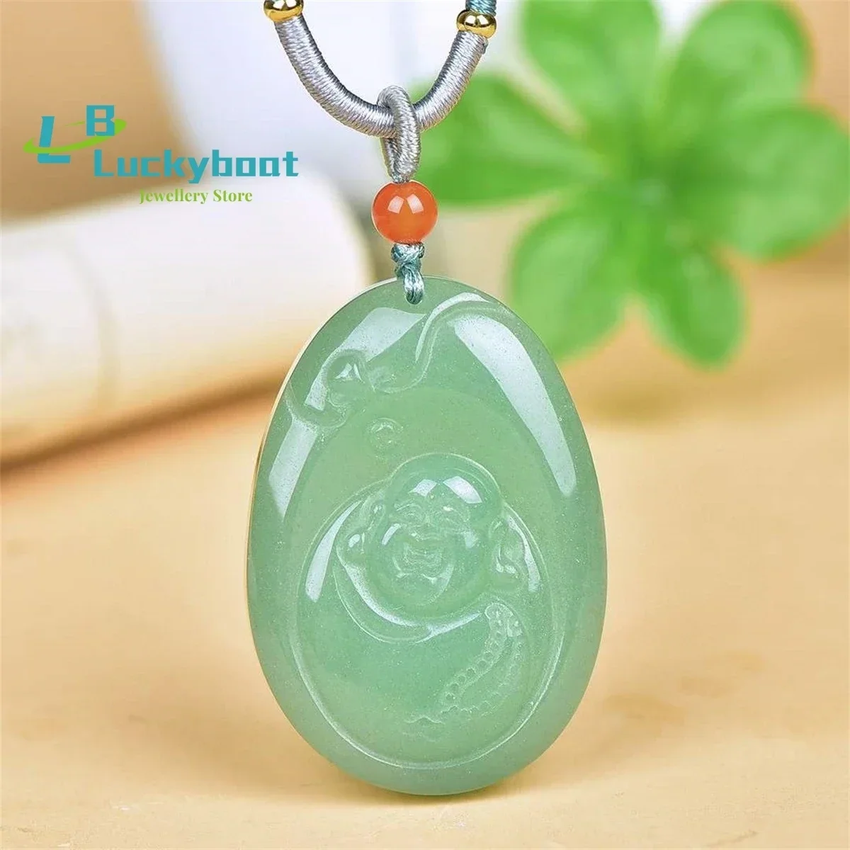 Natural Dongling Jade Wrap Standing Buddha Gong Pendant Simple and Personalized Fashion Versatile for Men and Women