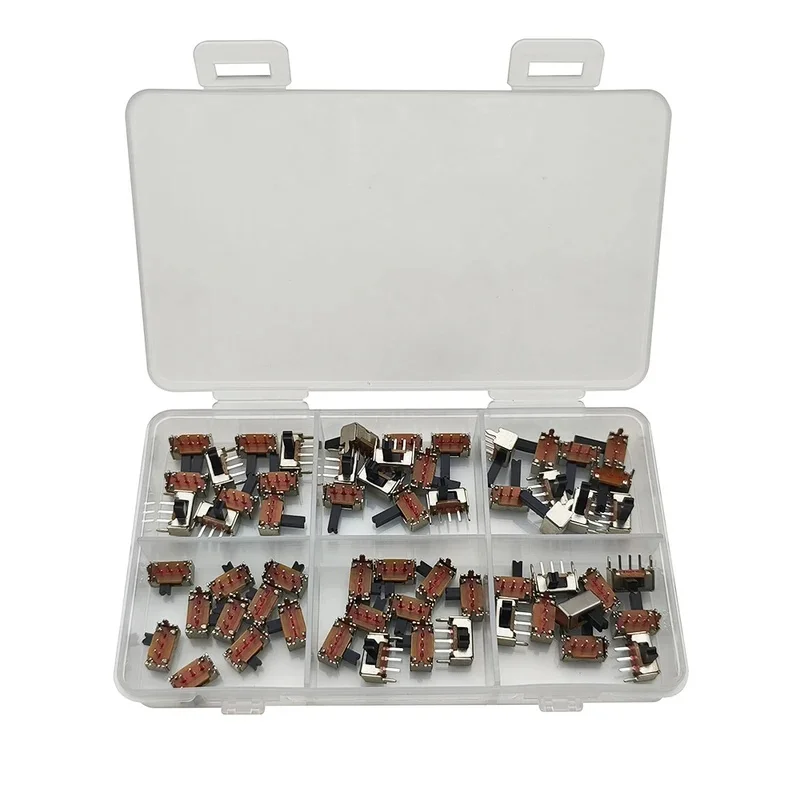 60Pcs/Box 6 Sizes SK12D07 Toggle Switchs 3Pin PCB 2 Position 1P2T SPDT Miniature Slide Side Knob SK12D07VG4