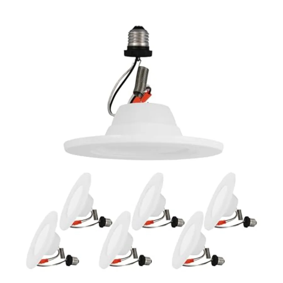 

Комплект для переоборудования встраиваемых светильников 5/6 дюймов: LED-подсветка с пружинным крюком, удлинительный пружинный крюк для свободной настройки длины, 12 Вт = 75 Вт, 500