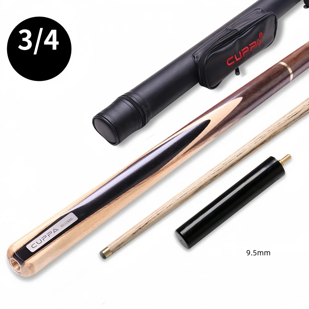 CUPPA 57" Tradicional Snooker Bilhar Pool Cue Stick 9,5/10/11,5mm Conjunto de Estojo Extensor