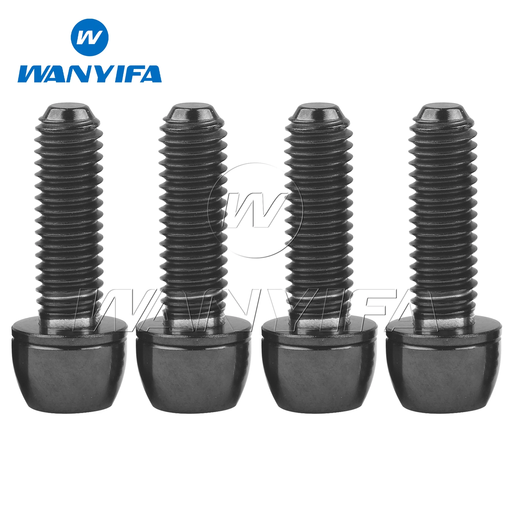 Wanyifa Titanium M6x18mm M6x20mm Ball Tapered Screw with Washer 4/5/12pcs Bolts for Bicycle Brake