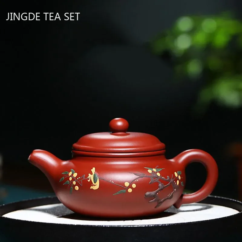 

Authentic Yixing Tea Pots Purple Clay Teapot Raw Ore Dahongpao Beauty Kettle Handmade Customized Boutique Teaware 240ml