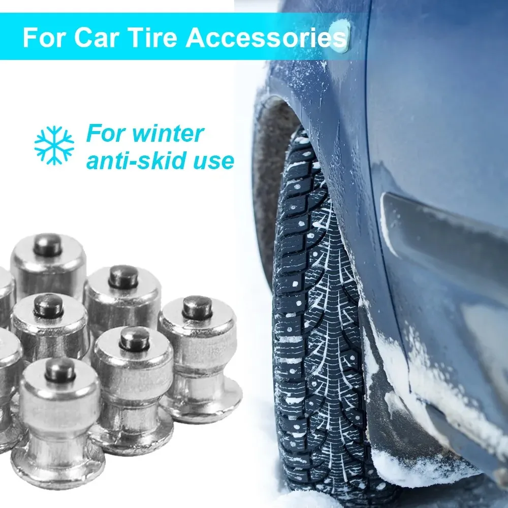 100x Car Tires Studs Screw Snow Spikes Wheel Tyre Snow Chains Studs Winter Wheel Lugs For Shoes ATV Car Motorcycle Tire