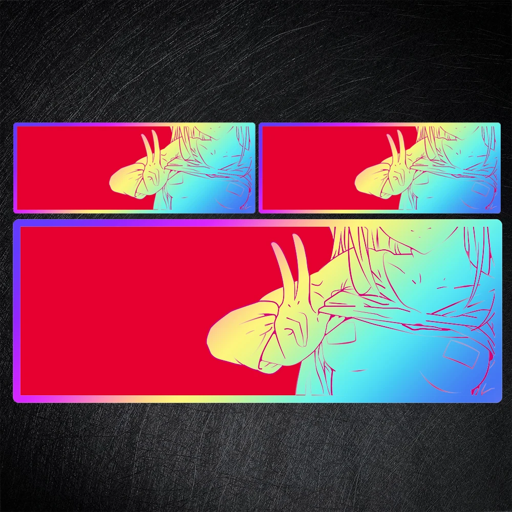 32PCS Binäre Änderung JDM Anime Schönheit Auge Aufkleber Zufällige Laser Regenbogen Motorrad Auto Fahrrad Helm Zubehör DIY Aufkleber