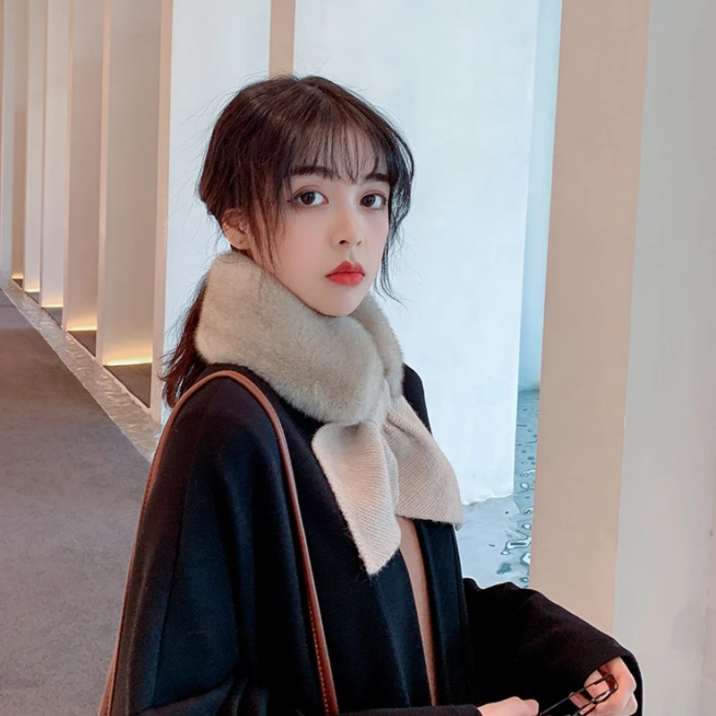 شال بأربطة متقاطعة للنساء ، وشاح رقبة ناعم للفتيات ، وشاح منسوج للسيدات ، أوشحة نسائية جميلة تناسب جميع الأوشحة ، الخريف والشتاء