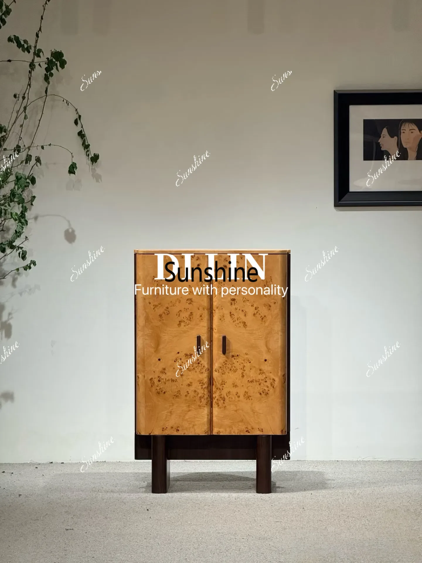 Medieval style living room dining side cabinet entry porch cabinet living room storage chest cabinetTJ