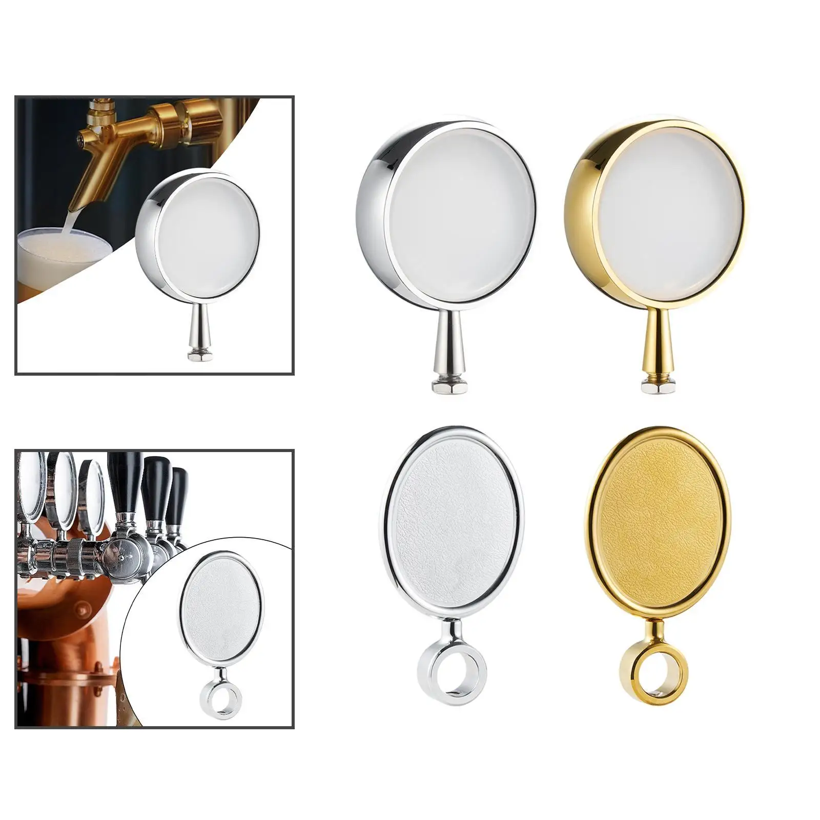 Zinc Alloy Beer Label for Beer Dispenser Easy Install Sturdy Tap Sign Plate Home Bar Club Brewing Accessory