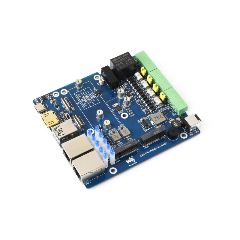 Waveshare CM5-ETH-RS485-4G-BASE,Gigabit/2.5G Dual Ethernet Multi-Function Expansion Board Based On Raspberry Pi CM5(NOT included