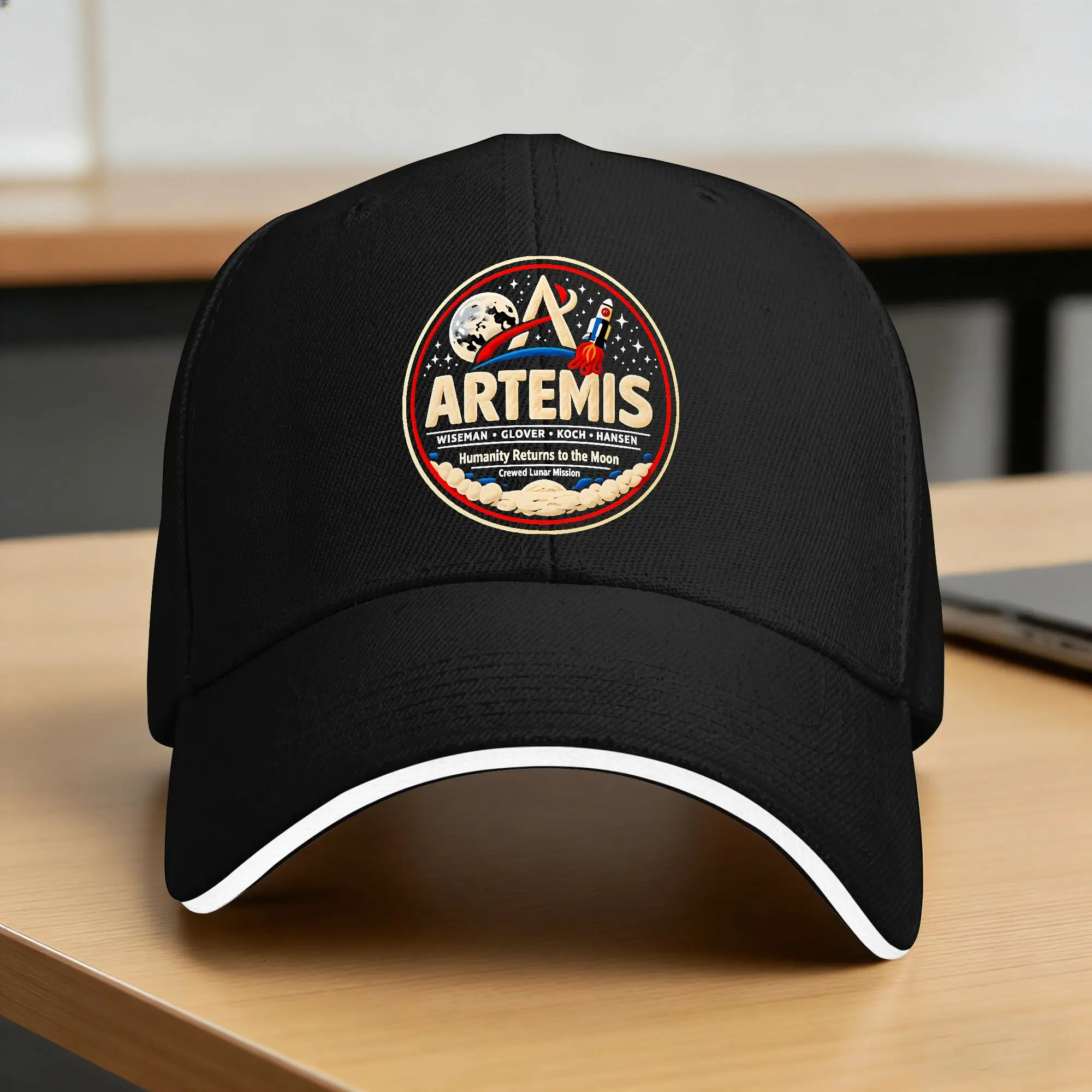 Artemis II  Orion Mission To Moon Baseball Cap  Design Print Trucker Hat Summer Unisex-Teens Outdoor Sport Baseball Caps