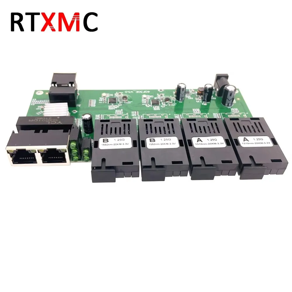 new-4gf3ge-gigabit-ethernet-switch-ethernet-fiber-4-125g-fiber-port-3-10-100-1000m-upt-gigabit-fiber-switch-pcba