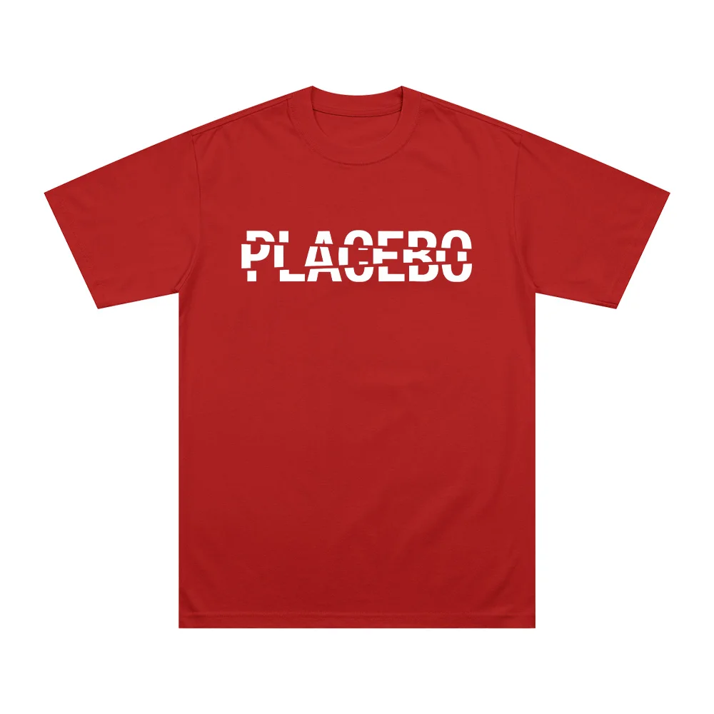 Placebo Logo T-shirt Print Cotton Tshirt Alternative Rock Band Unisex Short Sleeve Tee Summer Casual Breathable Loose Streetwear