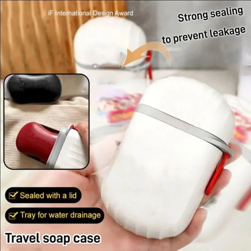 

Portable Travel Soap Dish with Cover Soap Holder Plastic Creative Soap Box Home Bathroom Storage Soap Rack Container Accessories