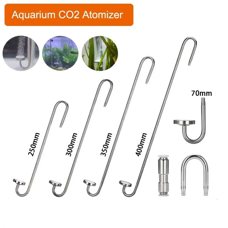 CO2 Nebulizer CO2 Diffuser Aquarium Stainless Steel Ceramic Disc Nebulizer For Aquatic Plant Growth Fish Tank CO2 Refiner