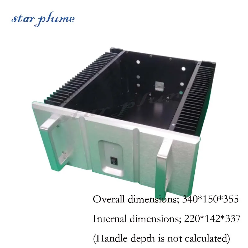 329*150*392mm All-aluminum Amplifier Case With Heat Dissipation On Both Sides Class A Amplifier Chassis Shell DIY box