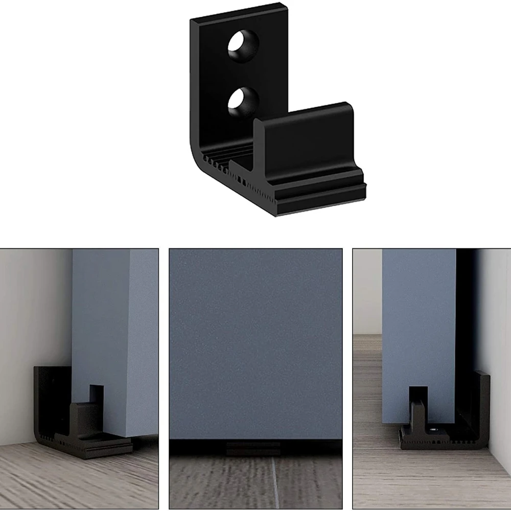 YOUTHUA Sliding Door Floor Guide Adjustable Wall Mounted Barn Door Guide Roller Rail Stopper Mechanism