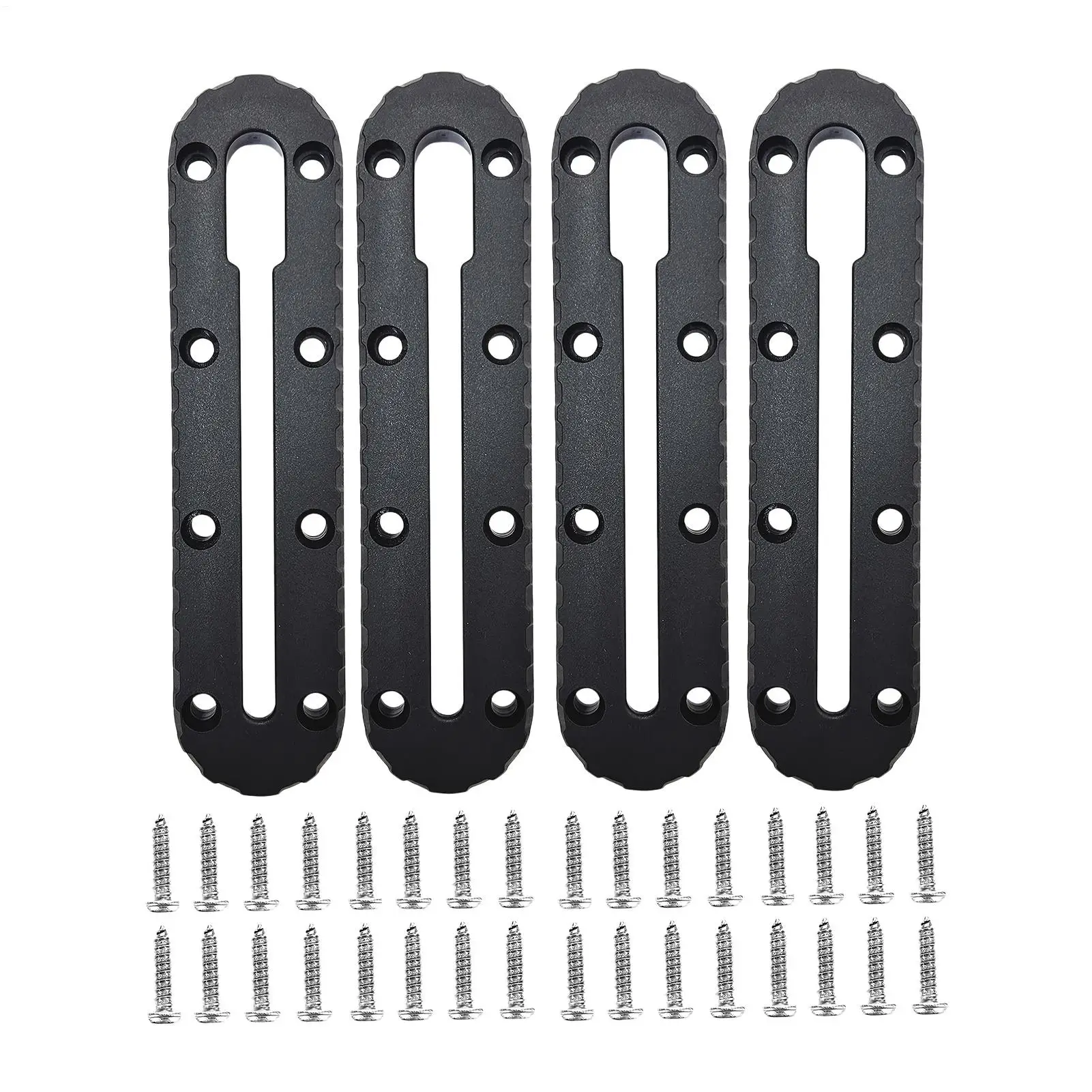 カヤックレールネジ付き-4-ピース-ロープロファイル多機能カヤックギアトラックアクセサリー-魚群探知機用-カップホルダー-クリート