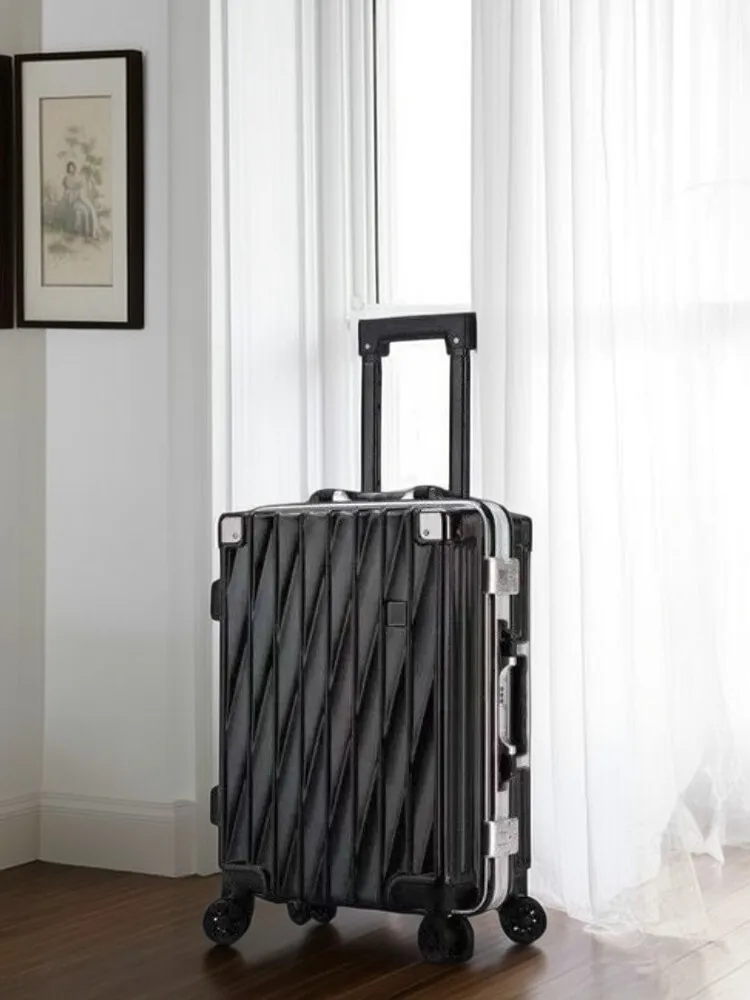 Walizka podróżna na kółkach z aluminiową ramą 20 cali 24 cale, lekka walizka trolley z zamkiem szyfrowym dla studentów, mężczyzn i kobiet.