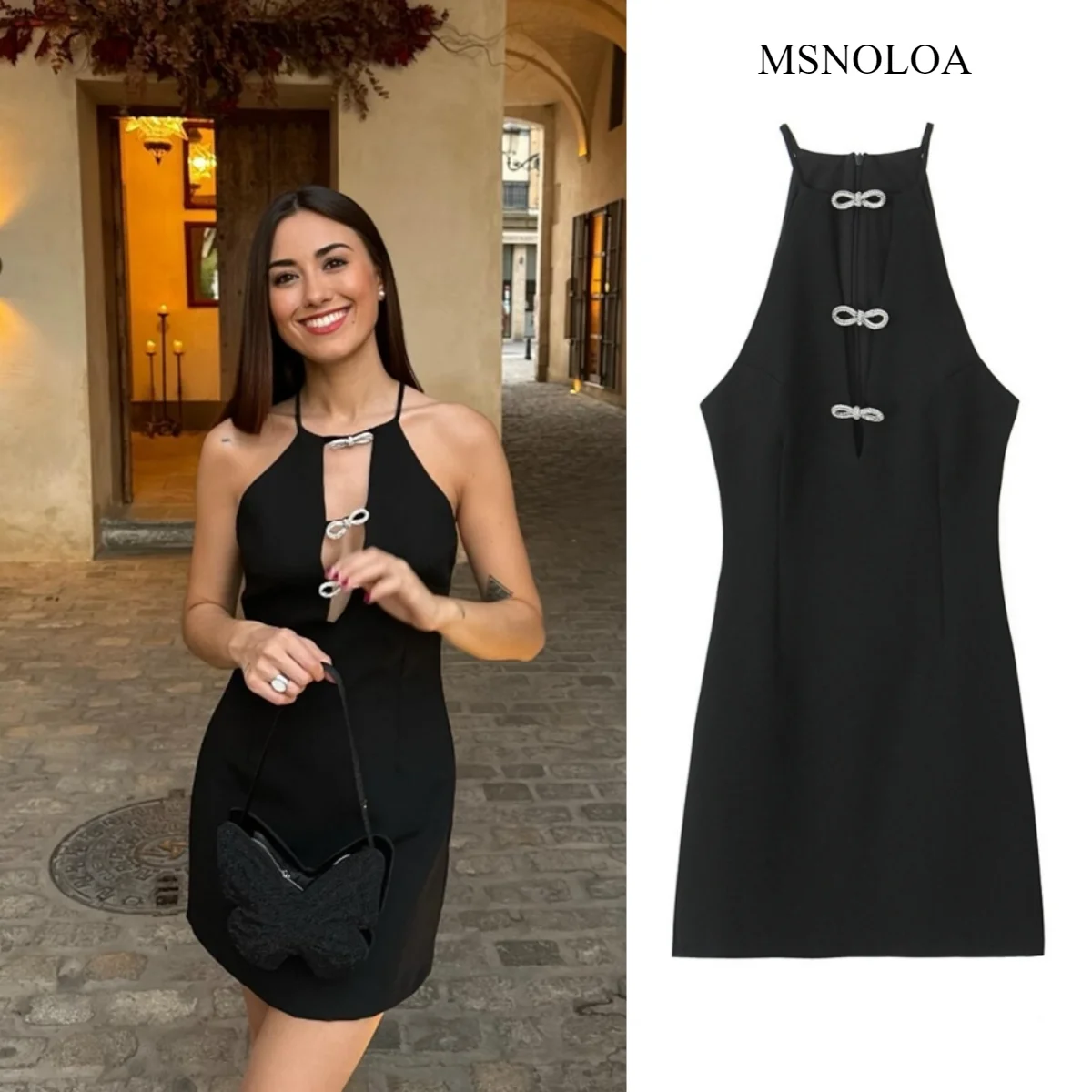 女性のための光沢のあるダイヤモンドの弓のトップ,白いホルタートップ,透かし彫りのタンクトップ,ホルタートップ,ホルタートップ,スリムな女性のクラブウェア,y2k,夏,2024