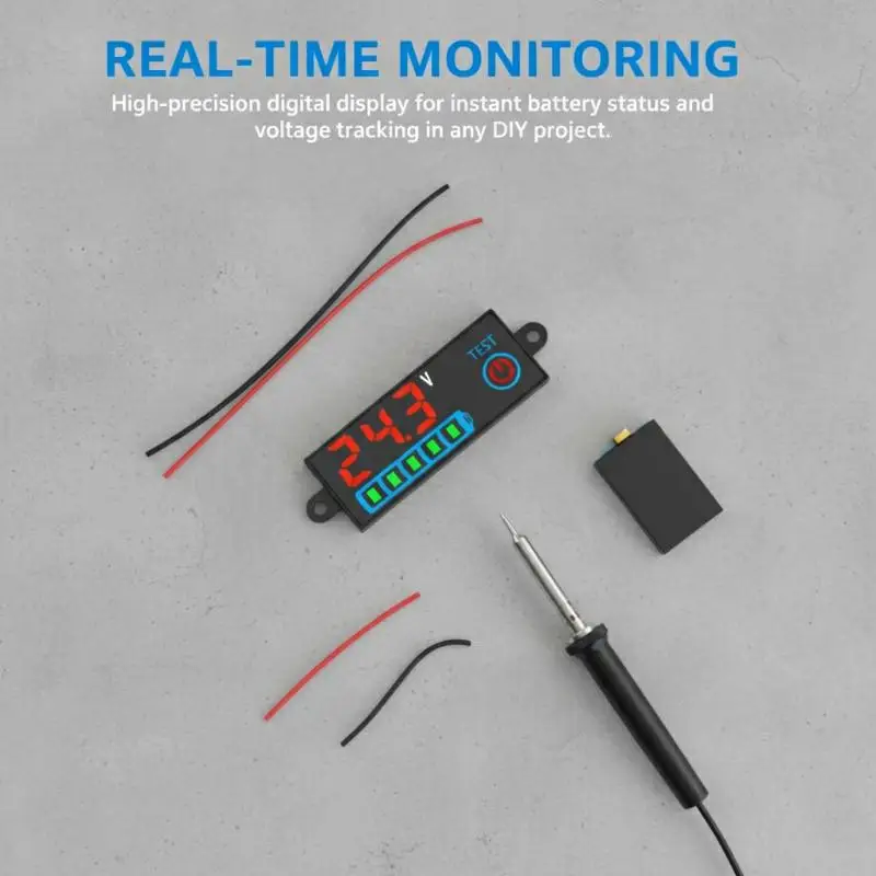1Pcs 3S-14S DC7-55V Voltage Battery Charging Tester Acid Lithium Battery Charge Indicator Board for Battery Level Monitoring