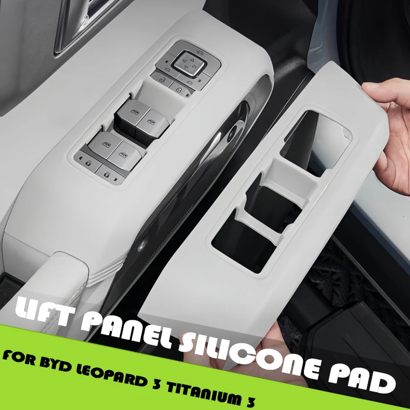 

Car Lift Panel Silicone Pad Fit for BYD Leopard 3 Titanium 3 Auto Car Door Switch Button Protective Sticker Car Upgrade Parts