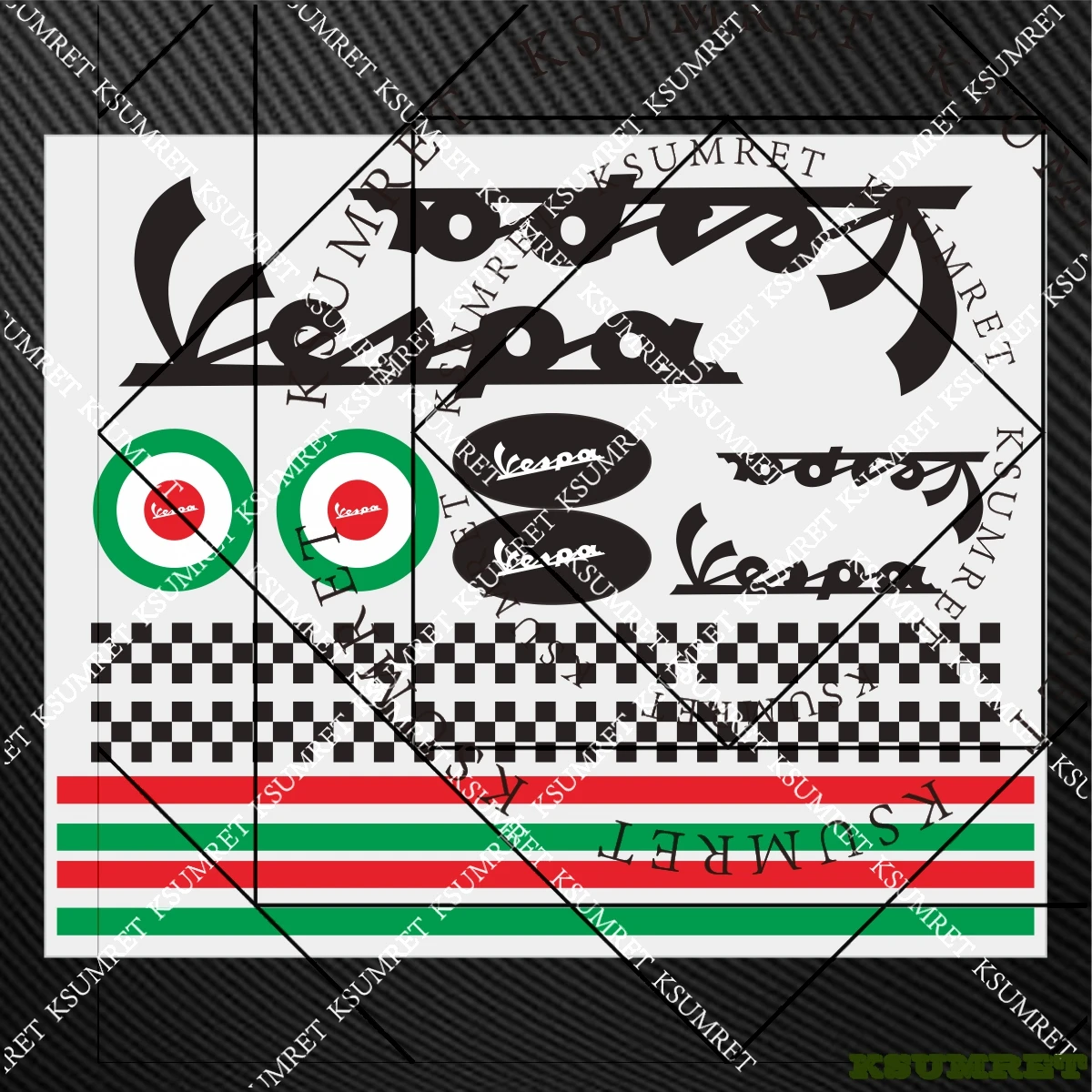 

For Vespa Sticker Motorcycle Decal Helmet Tank Logo、