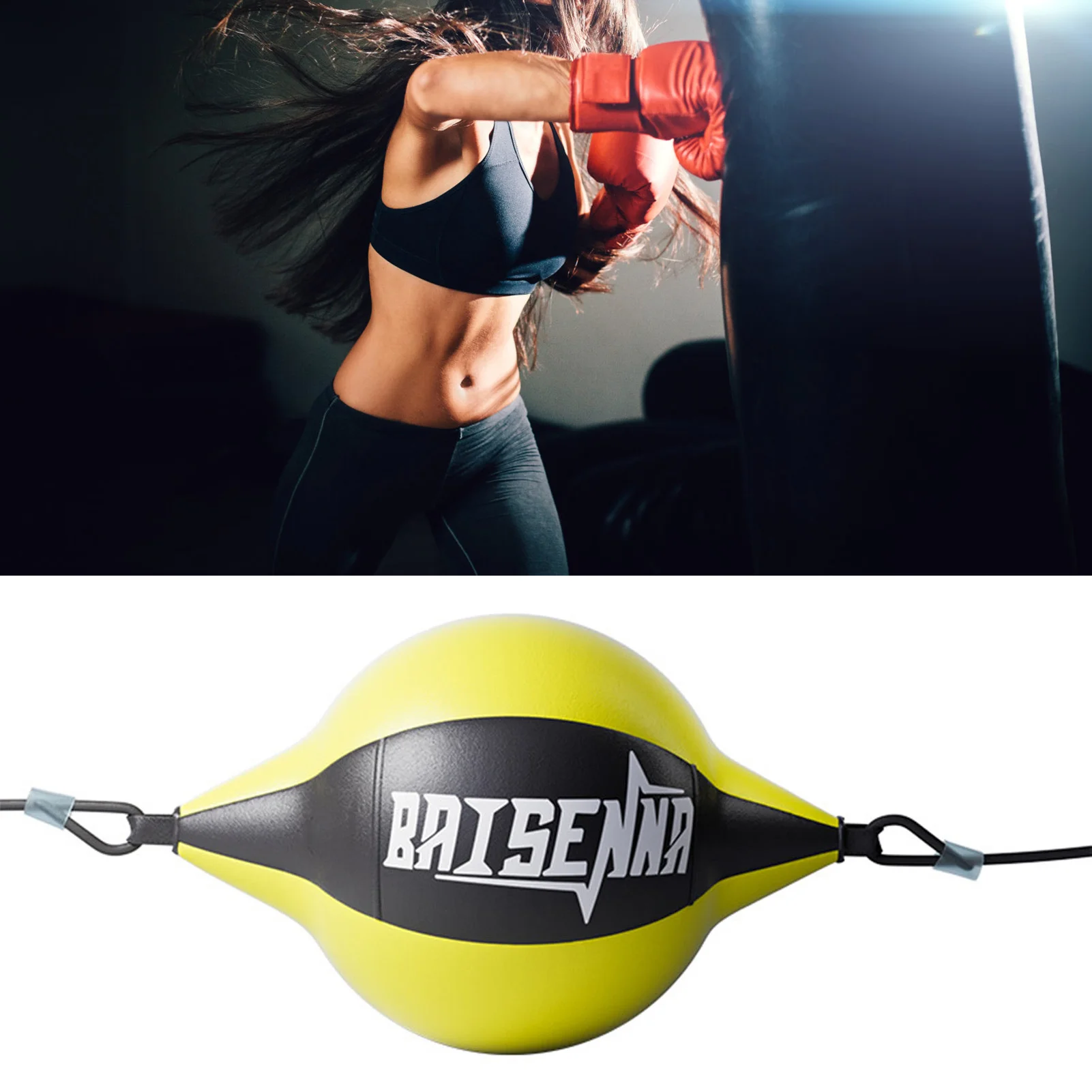 Ballon de Réflexe pour Entraînement de Boxe et de Vitesse, en Cuir PU, pour Entraînement à Domicile, Équipement de Sanda Suspendu, Léger et Durable