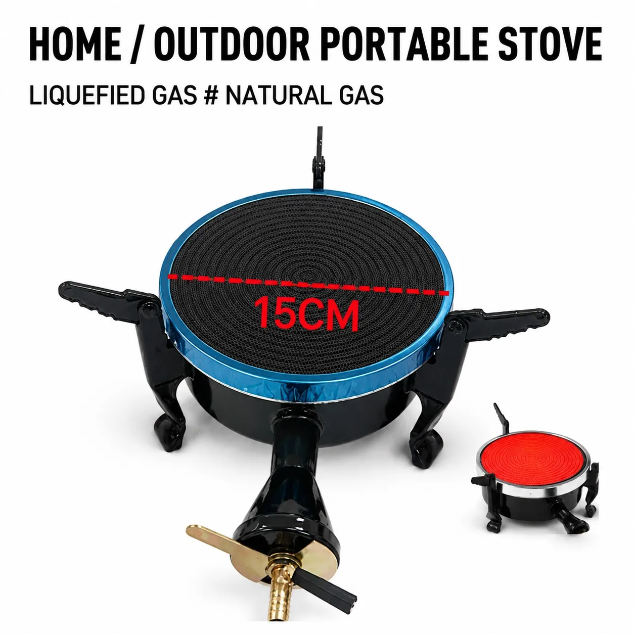 2.9KW Infrared Gas Stove Portable Tourist Gas Burner Windproof Camping Energy-saving Furnace Hiking Barbecue Cooking Cookware