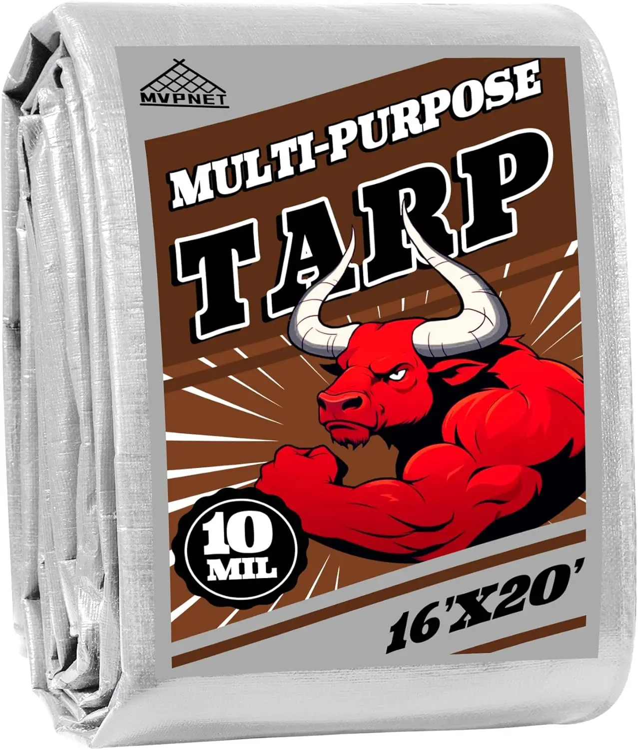 

Водонепроницаемый тент 16x20 футов, сверхпрочный, УФ-стойкий, для использования на улице, многофункциональное покрытие