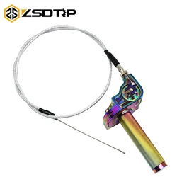 ZSDTRP 22mm CNC Aluminum Multicolor Quick Action Throttle Twist Grip with Cable 50cc 125cc 150 250 Pit Dirt Bikes Quad ATV