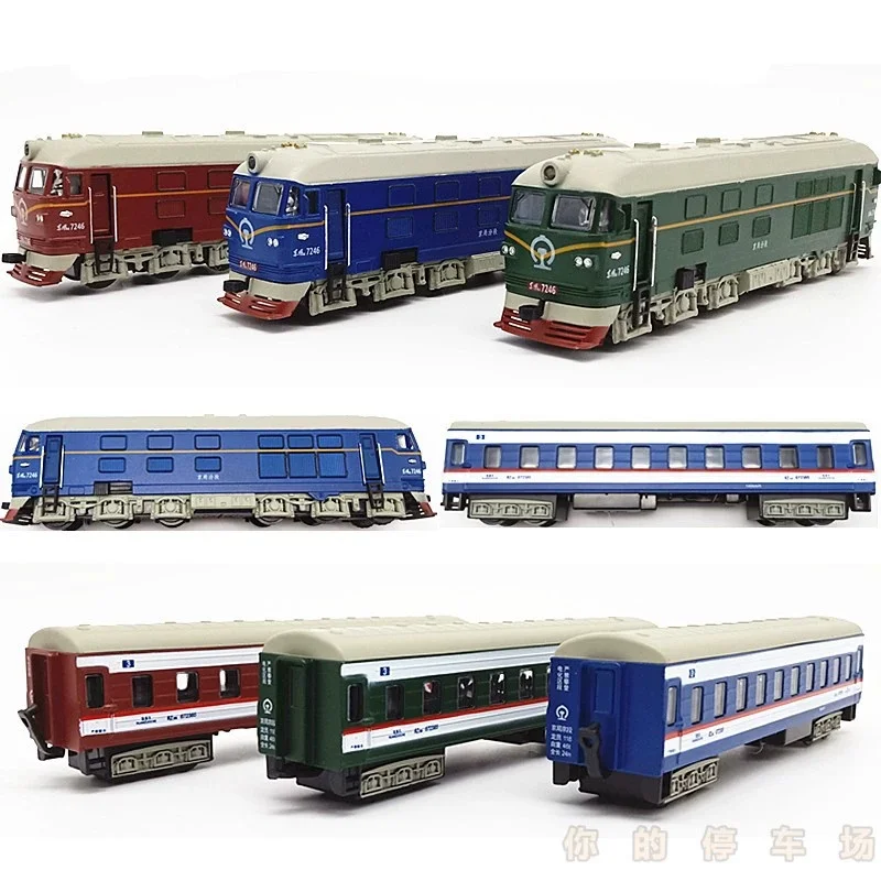 

Детский игрушечный поезд из сплава, модель звукового и светового поезда, игрушечный передний + корпус, подарок B334