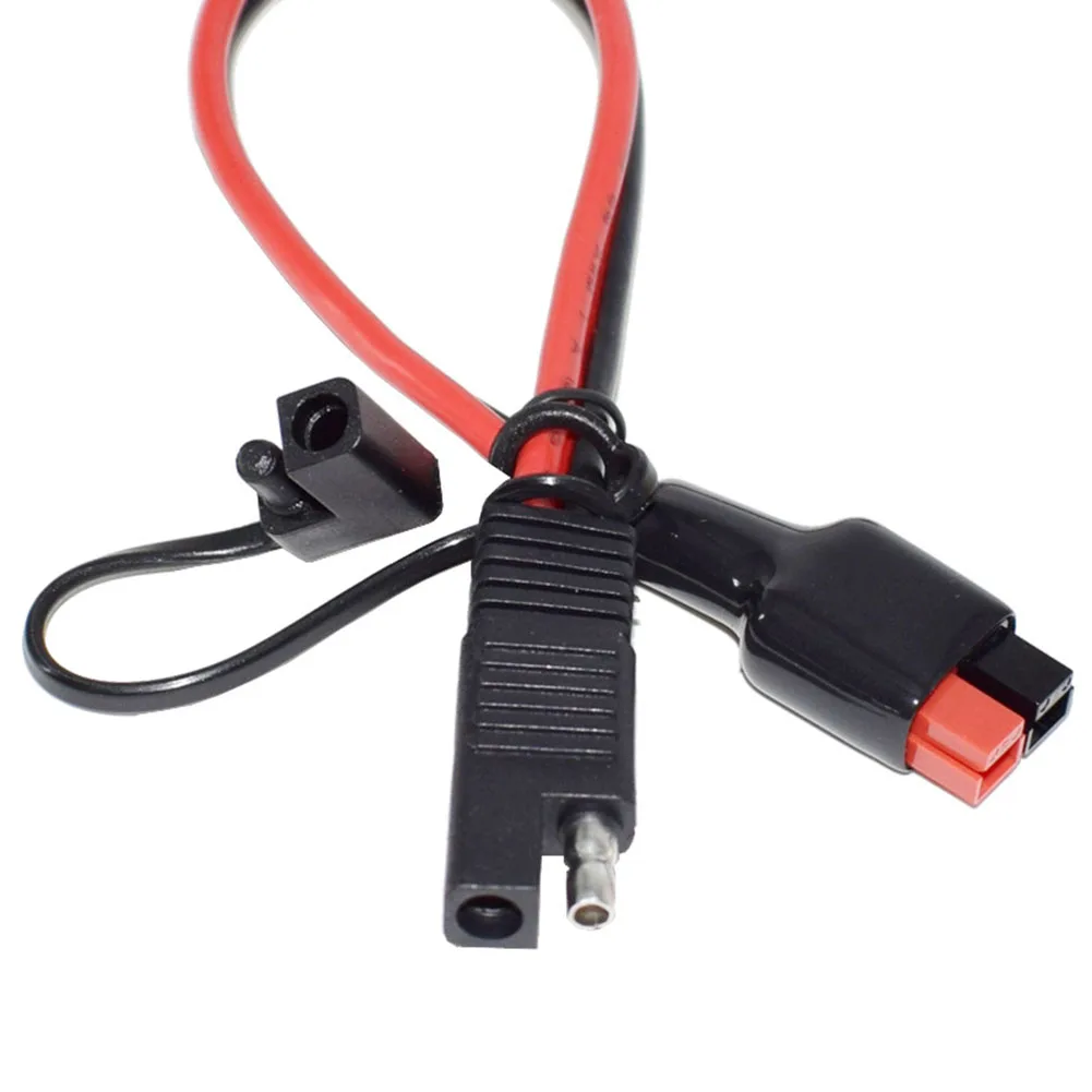 SAE to 30A Connector Cable for Solar Panel For RV and Boat Battery Charging with 2 Core 12AWG Wire and PVC Insulation