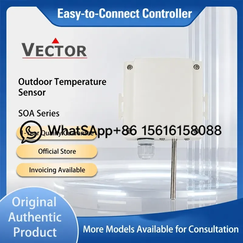 Vector SOA-T Series Outdoor Temperature Sensor PT1000 PT100 SOA-TP1 SOA-TP2 Weatherproof HVAC Industrial Probe High Accuracy