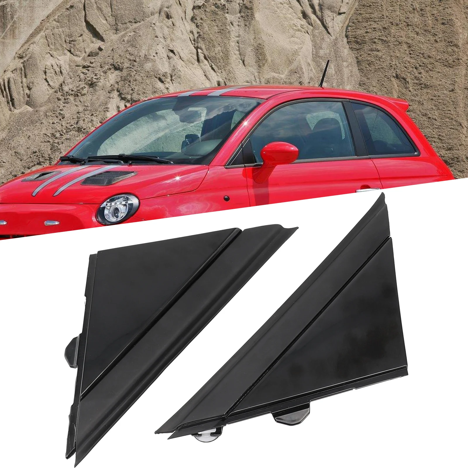 

Cover Trim Mirror Flag Cover 1pair 2x Front Glossy Black Left Right Replacement 1SH16KX7 1SH17KX7AA Accessories