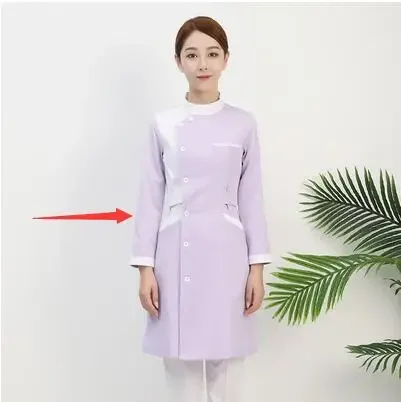 Nurse Clothing Medical Beauty Uniform Autumn Hospital Work Overalls Pink Gown