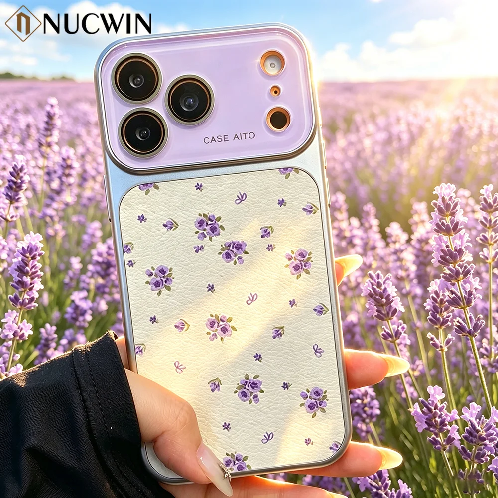 Minimalist Flower Large Window Phone Case For iPhone 17 Pro Max 16 15 14 Pro Max 13 Comes with a lens cover Shockproof Cover