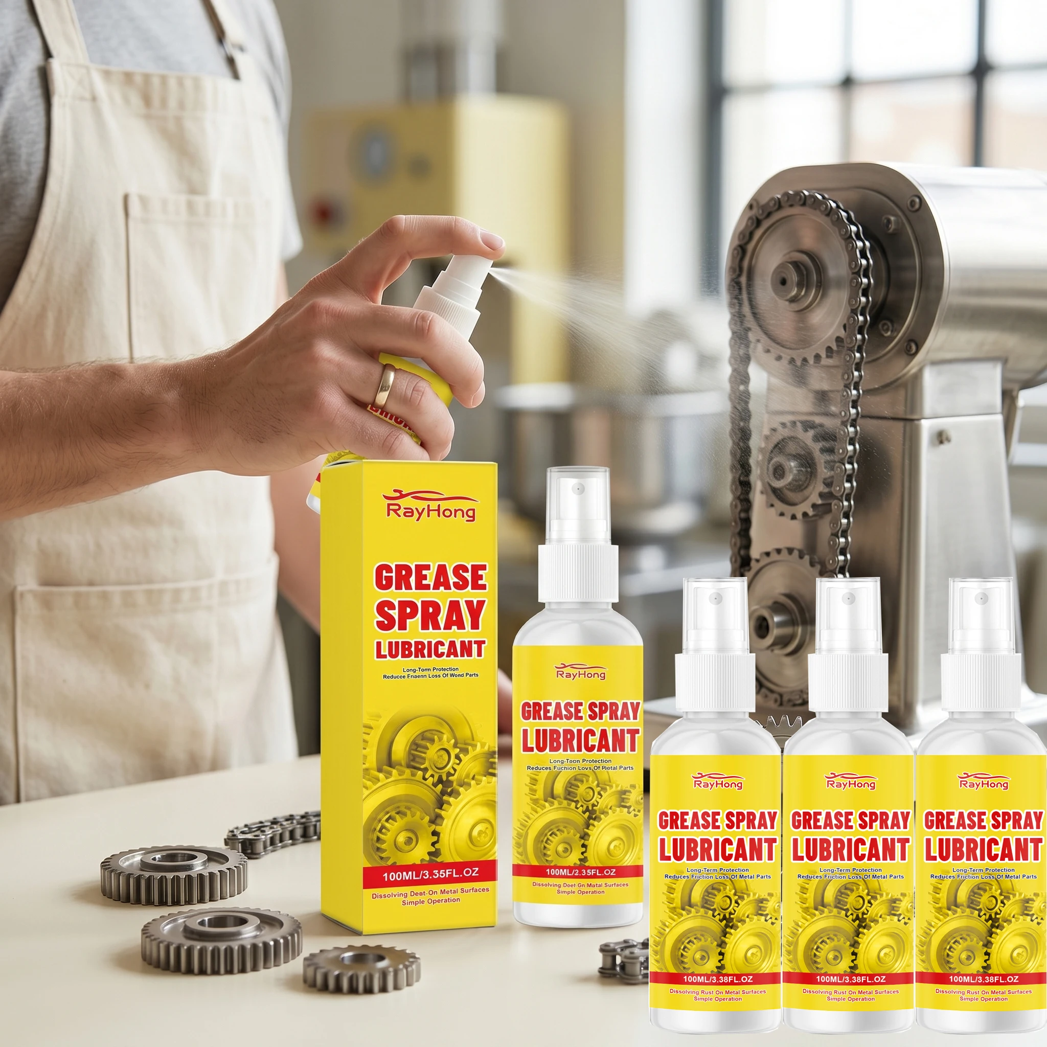 Rust Removal Lubricant Spray Removes Metal Rust Lubricate Stuck Parts Reduces Friction Blockage Mechanical Polish Maintain Agent