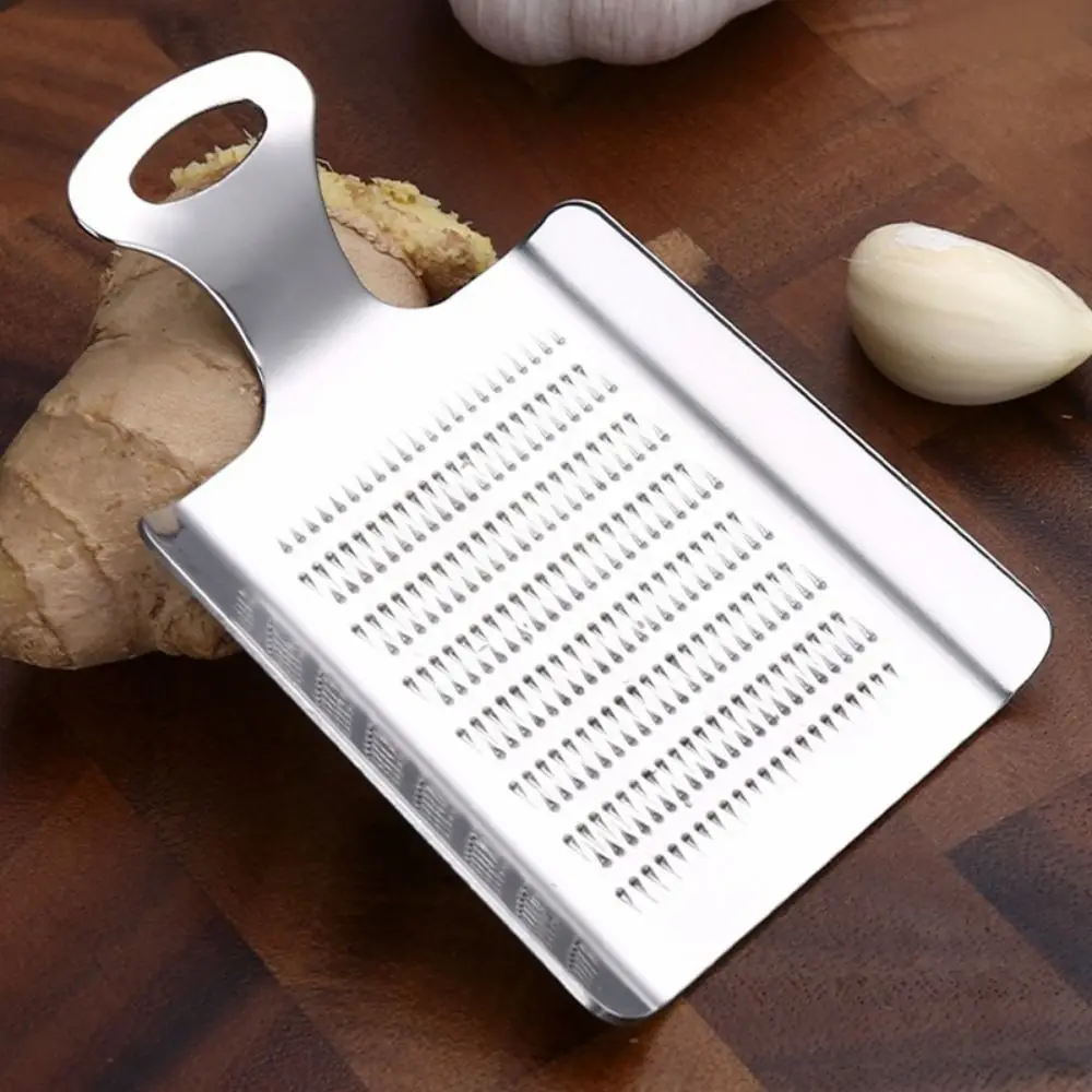 Durable Stainless Steel Ginger Grater Ultra-fine Mini Wasabi Grater with Handle Ginger Planer Ginger Masher Fruit Grinding